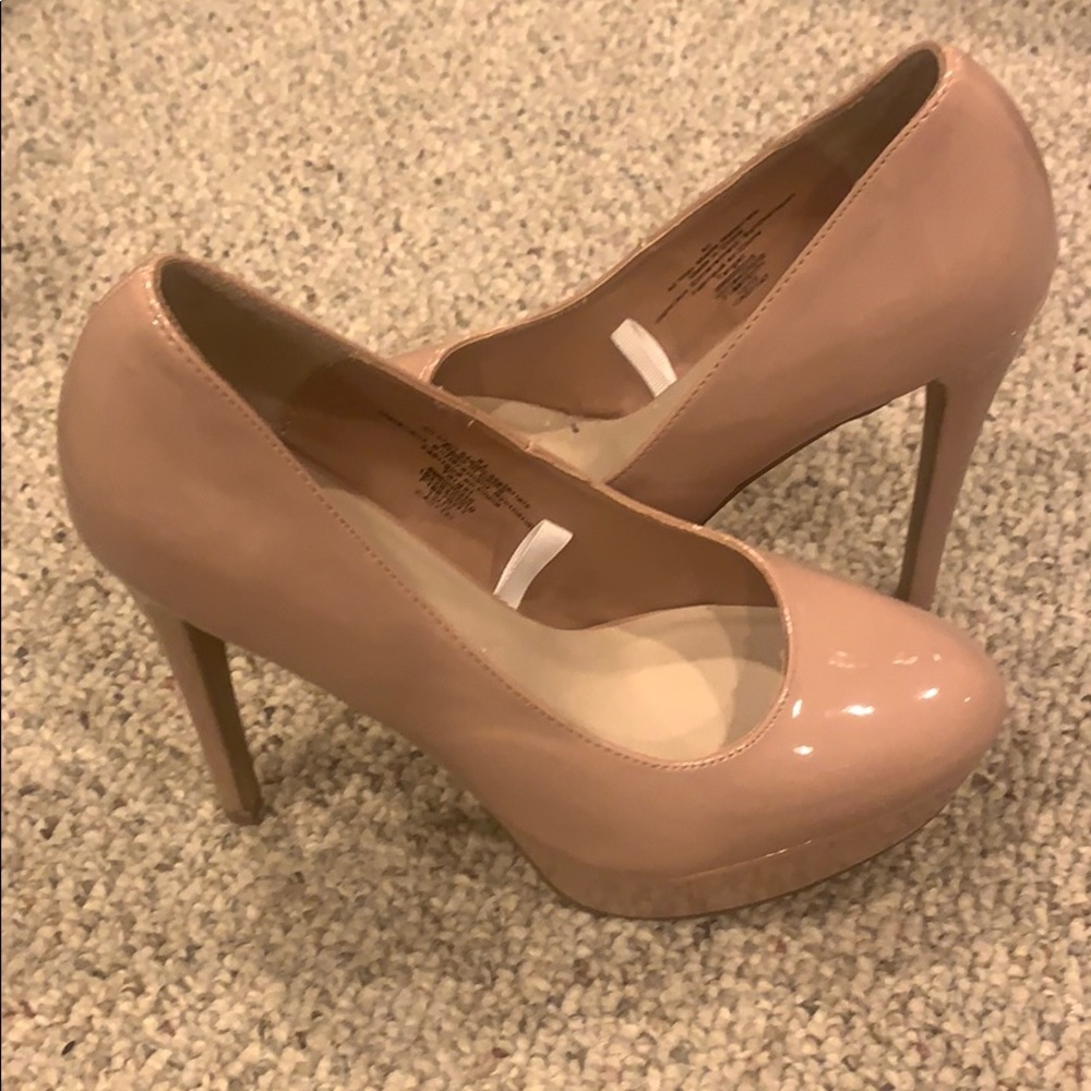 Xhilaration Almond Toe Nude Heels